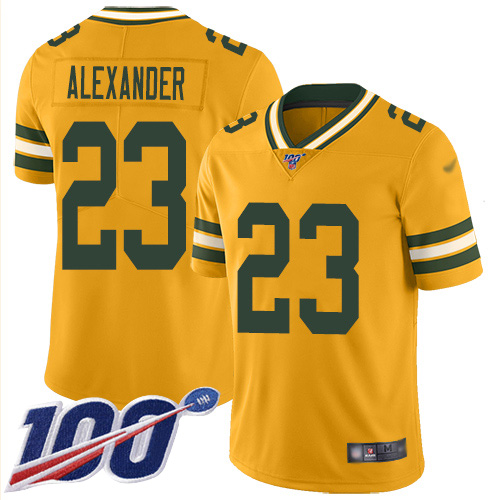 Packers #23 Jaire Alexander Gold Men's Stitched Limited Inverted Legend 100th Season Jersey cheap jerseys for sale - CheapJerseys.Shop