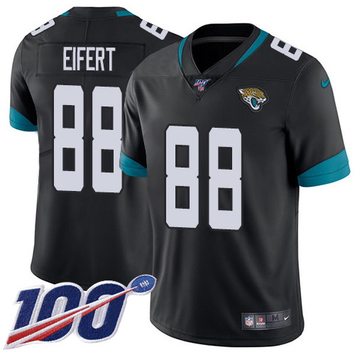 Jacksonville Jaguars #88 Tyler Eifert Black Team Color Men's Stitched 100th Season Vapor Untouchable Limited Jersey Men's cheap jerseys for sale - CheapJerseys.Shop
