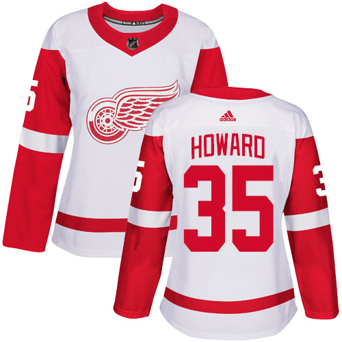 Detroit Red Wings #35 Jimmy Howard White Road Authentic Women's Stitched Jersey Womens cheap jerseys for sale - CheapJerseys.Shop