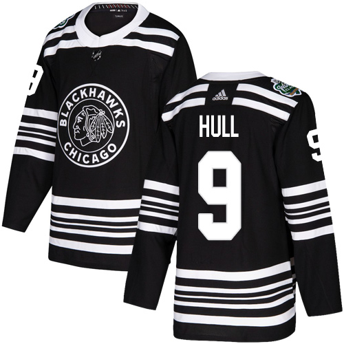 Chicago Blackhawks #9 Bobby Hull Black Authentic 2019 Winter Classic Stitched Jersey Men's cheap jerseys for sale - CheapJerseys.Shop