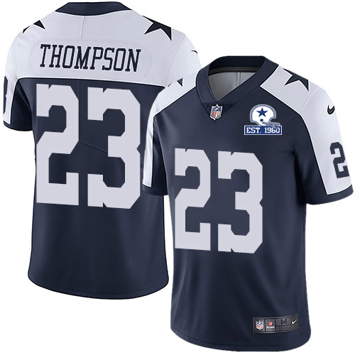 Dallas Cowboys #23 Darian Thompson Navy Blue Thanksgiving Men's Stitched With Established In 1960 Patch Vapor Untouchable Limited Throwback Jersey cheap jerseys for sale - CheapJerseys.Shop