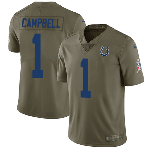 Colts #1 Parris Campbell Olive Men's Stitched Limited 2017 Salute To Service Jersey cheap jerseys for sale - CheapJerseys.Shop