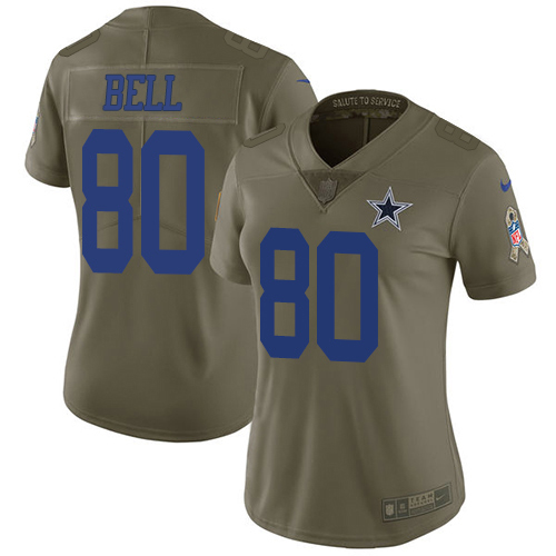 Dallas Cowboys #80 Blake Bell Olive Women's Stitched Limited 2017 Salute To Service Jersey Womens cheap jerseys for sale - CheapJerseys.Shop