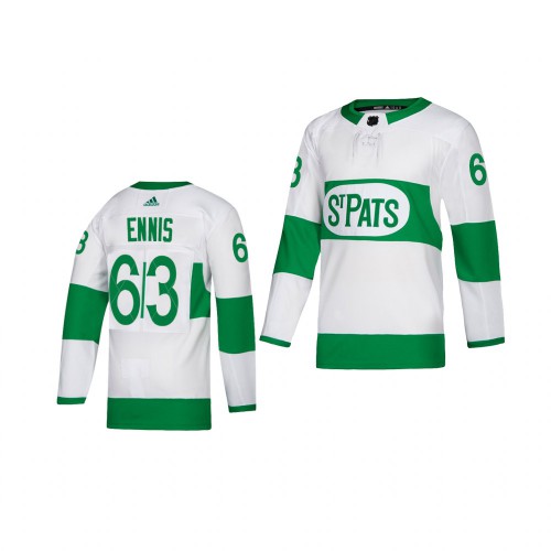 Maple Toronto Maple Leafs #63 Tyler Ennis White 2019 St. Patrick's Day Authentic Player Stitched Youth Jersey Youth cheap jerseys for sale - CheapJerseys.Shop