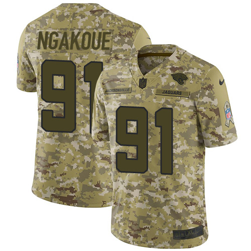 Jacksonville Jaguars #91 Yannick Ngakoue Camo Men's Stitched Limited 2018 Salute To Service Jersey Men's cheap jerseys for sale - CheapJerseys.Shop