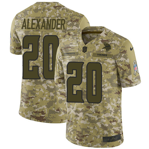 Minnesota Vikings #20 Mackensie Alexander Camo Men's Stitched Limited 2018 Salute To Service Jersey Men's cheap jerseys for sale - CheapJerseys.Shop