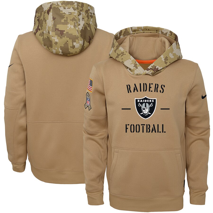 Youth Oakland Raiders Khaki 2019 Salute To Service Therma Pullover Hoodie cheap jerseys for sale - CheapJerseys.Shop