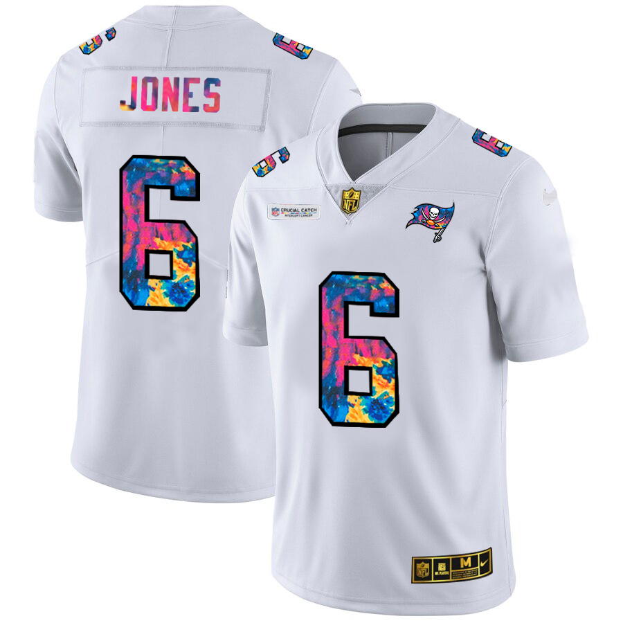 Tampa Bay Buccaneers #6 Julio Jones Men's White Multi-Color 2020 Crucial Catch Limited Jersey cheap jerseys for sale - CheapJerseys.Shop