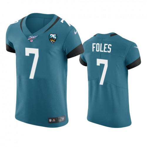 Jacksonville Jacksonville Jaguars #7 Nick Foles Teal 25th Season Vapor Elite Stitched Jersey Men's cheap jerseys for sale - CheapJerseys.Shop