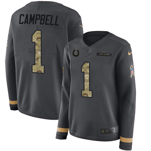 Colts #1 Parris Campbell Anthracite Salute To Service Women's Stitched Limited Therma Long Sleeve Jersey cheap jerseys for sale - CheapJerseys.Shop
