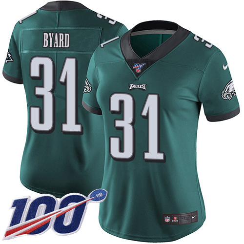 Eagles #31 Kevin Byard Green Team Color Women's Stitched 100th Season Vapor Untouchable Limited Jersey cheap jerseys for sale - CheapJerseys.Shop