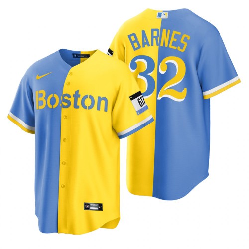 Boston Boston Red Sox #32 Matt Barnes Blue Gold Men's 2022 City Connect Game Jersey Men's cheap jerseys for sale - CheapJerseys.Shop