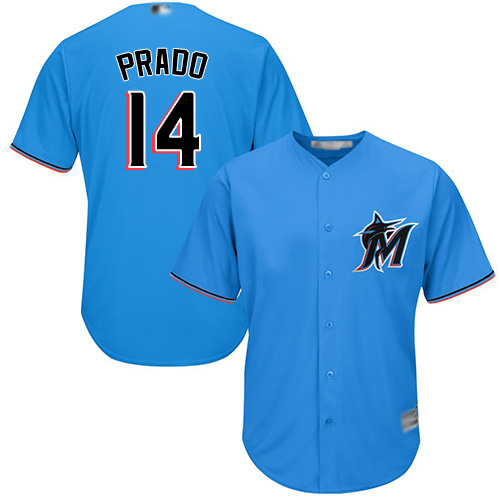 Miami Marlins #14 Martin Prado Blue New Cool Base Stitched Jersey Men's cheap jerseys for sale - CheapJerseys.Shop