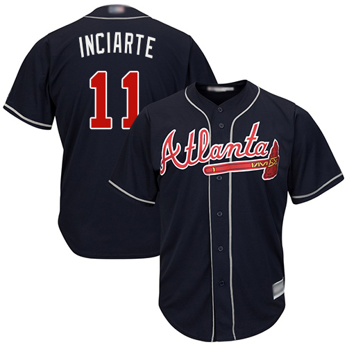 Atlanta Braves #11 Ender Inciarte Navy Blue Cool Base Stitched Youth Jersey Youth cheap jerseys for sale - CheapJerseys.Shop