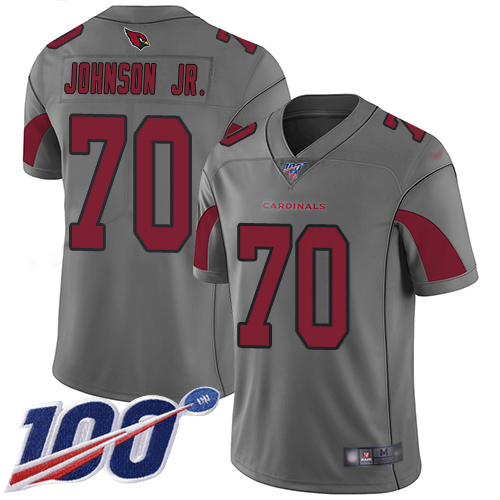 Cardinals #70 Paris Johnson Jr. Silver Men's Stitched Limited Inverted Legend 100th Season Jersey cheap jerseys for sale - CheapJerseys.Shop