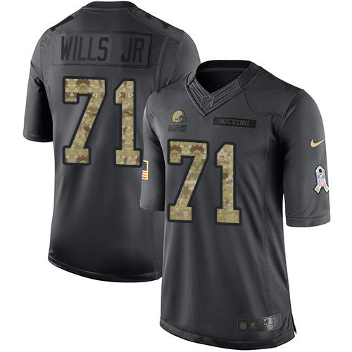 Cleveland Browns #71 Jedrick Wills JR Black Youth Stitched Limited 2016 Salute to Service Jersey Youth cheap jerseys for sale - CheapJerseys.Shop