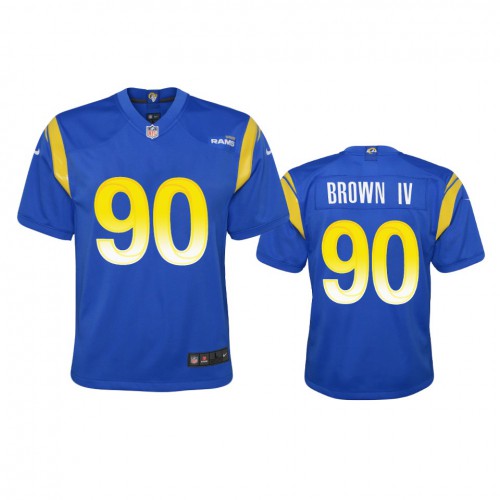 Los Angeles Los Angeles Rams #90 Earnest Brown IV Youth Game Jersey - Royal Youth cheap jerseys for sale - CheapJerseys.Shop
