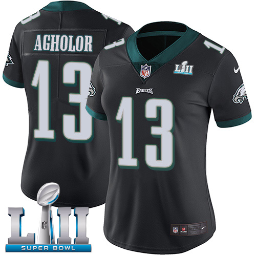 Philadelphia Eagles #13 Nelson Agholor Black Alternate Super Bowl LII Women's Stitched Vapor Untouchable Limited Jersey Womens cheap jerseys for sale - CheapJerseys.Shop