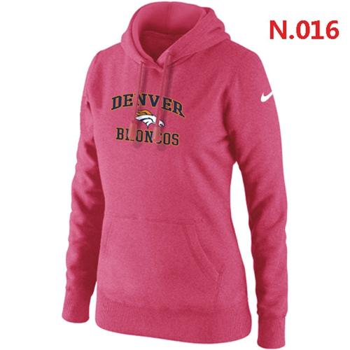 Women's Denver Broncos Heart & Soul Pullover Hoodie Pink cheap jerseys for sale - CheapJerseys.Shop