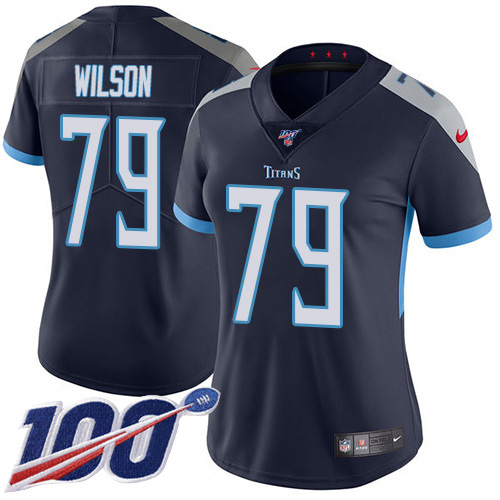 Tennessee Titans #79 Isaiah Wilson Navy Blue Team Color Women's Stitched 100th Season Vapor Untouchable Limited Jersey Womens cheap jerseys for sale - CheapJerseys.Shop