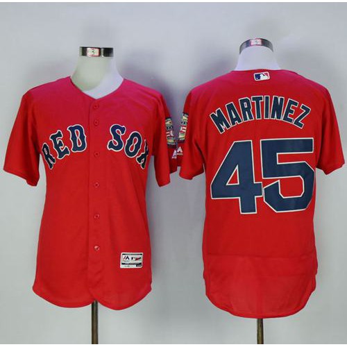 Boston Red Sox #45 Pedro Martinez Red Flexbase Authentic Collection Stitched Jersey Men's cheap jerseys for sale - CheapJerseys.Shop