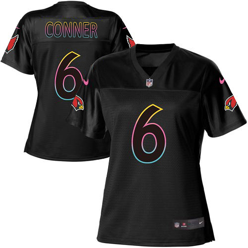 Cardinals #6 James Conner Black Women's Fashion Game Jersey cheap jerseys for sale - CheapJerseys.Shop