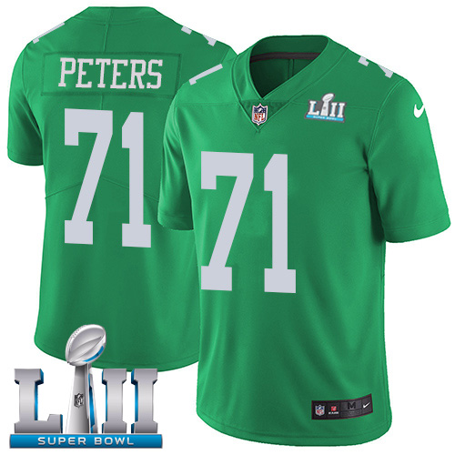 Philadelphia Eagles #71 Jason Peters Green Super Bowl LII Men's Stitched Limited Rush Jersey Men's cheap jerseys for sale - CheapJerseys.Shop