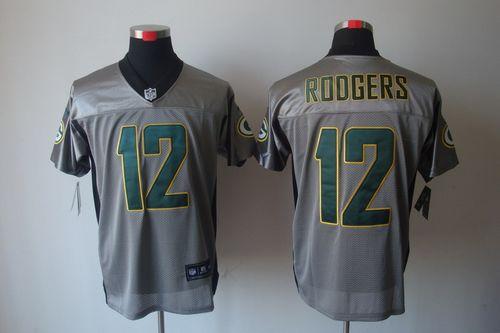 Packers #12 Aaron Rodgers Grey Shadow Men's Stitched Elite Jersey cheap jerseys for sale - CheapJerseys.Shop