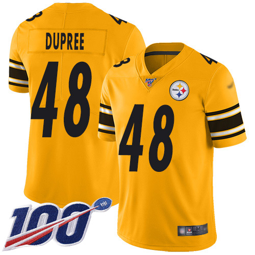 Pittsburgh Steelers #48 Bud Dupree Gold Men's Stitched Limited Inverted Legend 100th Season Jersey Men's cheap jerseys for sale - CheapJerseys.Shop