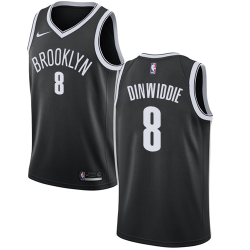 Brooklyn Nets #8 Spencer Dinwiddie Black Swingman Icon Edition Jersey Mens cheap jerseys for sale - CheapJerseys.Shop