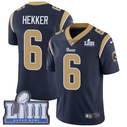 Los Angeles Rams #6 Johnny Hekker Navy Blue Team Color Super Bowl LIII Bound Youth Stitched Vapor Untouchable Limited Jersey Youth cheap jerseys for sale - CheapJerseys.Shop