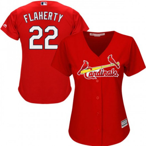 St.Louis Cardinals #22 Jack Flaherty Red Alternate Women's Stitched Jersey Womens cheap jerseys for sale - CheapJerseys.Shop