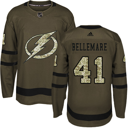 Tampa Bay Lightning #41 Pierre-Edouard Bellemare Green Salute to Service Stitched Youth Jersey Youth cheap jerseys for sale - CheapJerseys.Shop