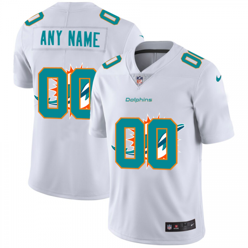 Miami Dolphins Custom White Men's Team Logo Dual Overlap Limited Jersey cheap jerseys for sale - CheapJerseys.Shop