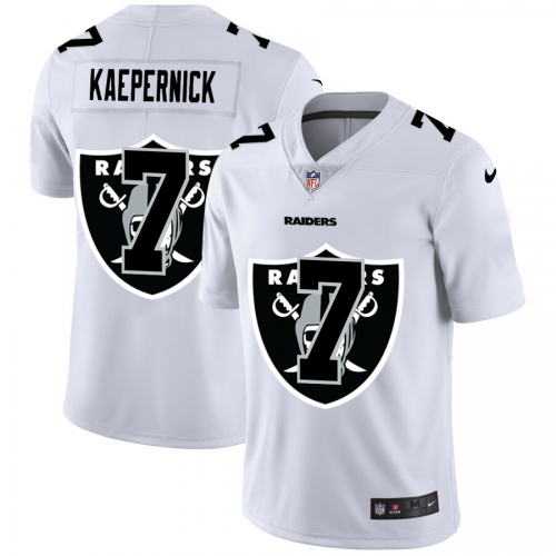 Las Vegas Las Vegas Raiders #7 Colin Kaepernick White Men's Team Logo Dual Overlap Limited Jersey Men's cheap jerseys for sale - CheapJerseys.Shop