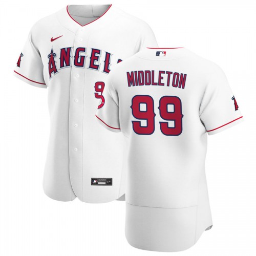 Los Angeles Los Angeles Angels #99 Keynan Middleton Men's White Home 2020 Authentic Player Jersey Men's cheap jerseys for sale - CheapJerseys.Shop