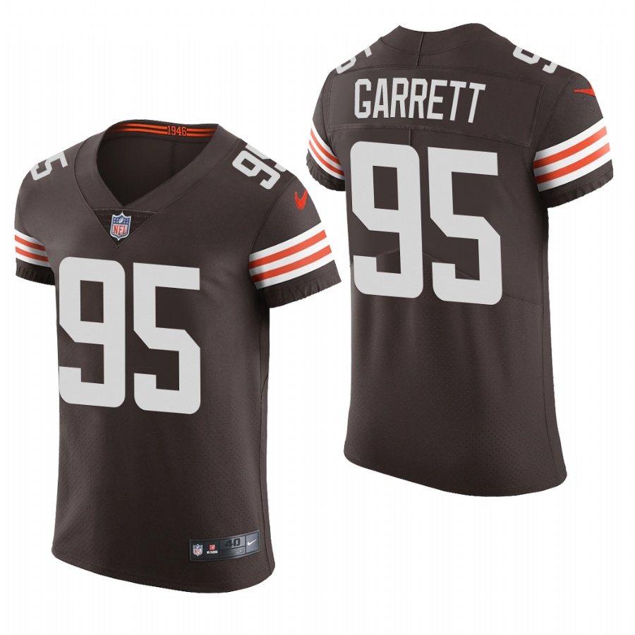 Cleveland Browns #95 Myles Garrett Men's Brwon Team Color Men's Stitched 2020 Vapor Untouchable Elite Jersey cheap jerseys for sale - CheapJerseys.Shop