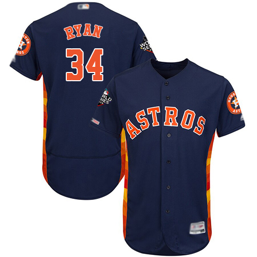 Houston Astros #34 Nolan Ryan Navy Blue Flexbase Authentic Collection 2019 World Series Bound Stitched Jersey Men's cheap jerseys for sale - CheapJerseys.Shop