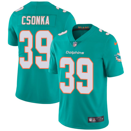 Miami Dolphins #39 Larry Csonka Aqua Green Team Color Youth Stitched Vapor Untouchable Limited Jersey Youth cheap jerseys for sale - CheapJerseys.Shop
