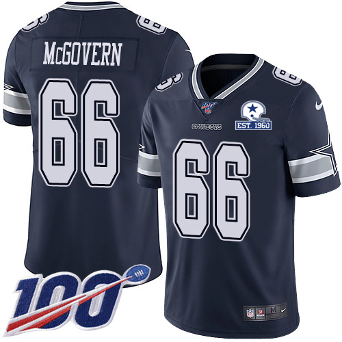 Dallas Cowboys #66 Connor McGovern Navy Blue Team Color Men's Stitched With Established In 1960 Patch 100th Season Vapor Untouchable Limited Jerse cheap jerseys for sale - CheapJerseys.Shop