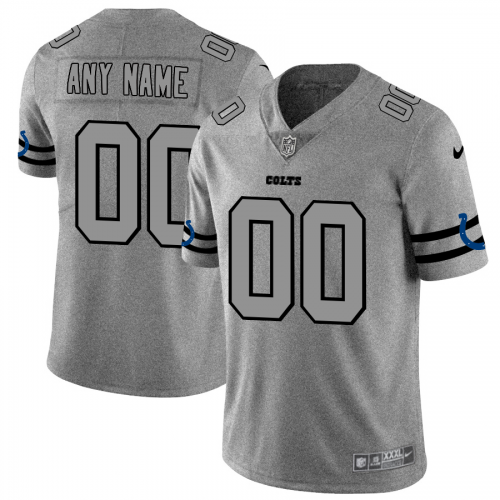 Indianapolis Colts Custom Men's Gray Gridiron II Vapor Untouchable Limited Jersey cheap jerseys for sale - CheapJerseys.Shop