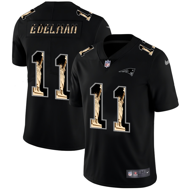 New England Patriots #11 Julian Edelman Carbon Black Vapor Statue Of Liberty Limited Jersey cheap jerseys for sale - CheapJerseys.Shop