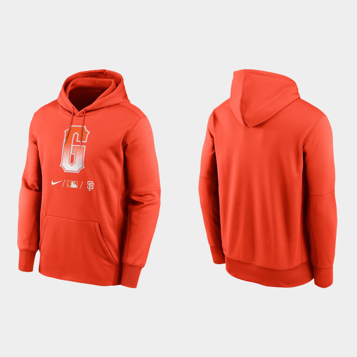 San Francisco Giants Men's 2021 City Connect Therma Pullover Orange Hoodie cheap jerseys for sale - CheapJerseys.Shop