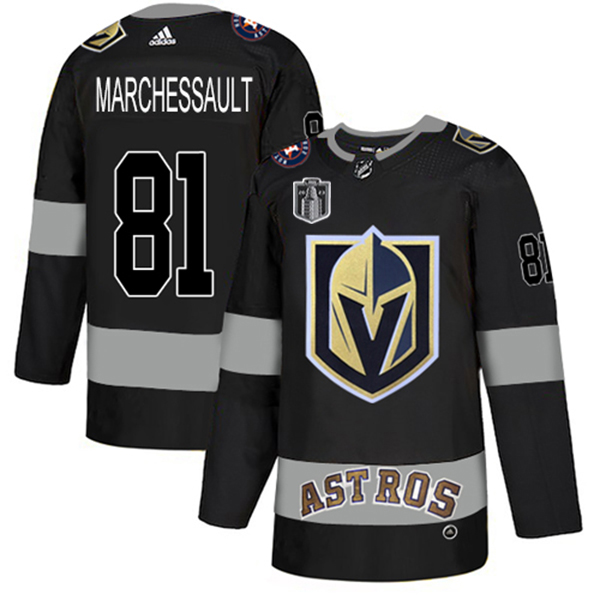 Golden Knights X Astros #81 Jonathan Marchessault Black 2023 Stanley Cup Final Patch Authentic City Joint Name Stitched Jersey cheap jerseys for sale - CheapJerseys.Shop