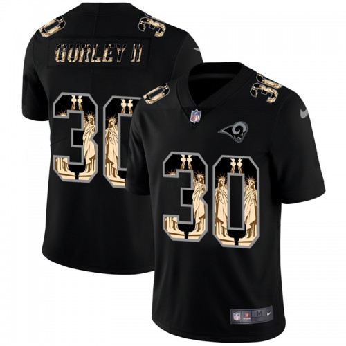 Los Angeles Los Angeles Rams #30 Todd Gurley II Carbon Black Vapor Statue Of Liberty Limited Jersey Men's cheap jerseys for sale - CheapJerseys.Shop
