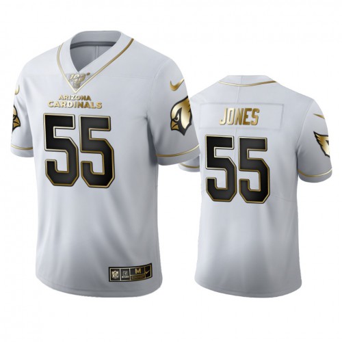 Arizona Arizona Cardinals #55 Chandler Jones Men's White Golden Edition Vapor Limited 100 Jersey Men's cheap jerseys for sale - CheapJerseys.Shop