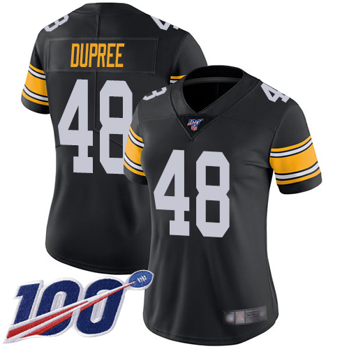 Pittsburgh Steelers #48 Bud Dupree Black Alternate Women's Stitched 100th Season Vapor Limited Jersey Womens cheap jerseys for sale - CheapJerseys.Shop