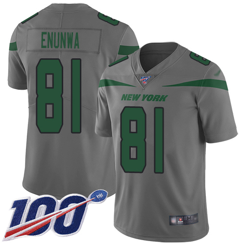 New York Jets #81 Quincy Enunwa Gray Men's Stitched Limited Inverted Legend 100th Season Jersey Men's cheap jerseys for sale - CheapJerseys.Shop