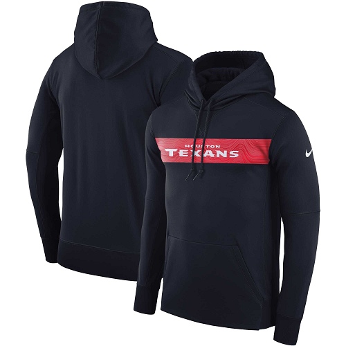 Men's Houston Texans Navy Sideline Team Performance Pullover Hoodie cheap jerseys for sale - CheapJerseys.Shop