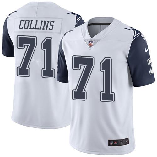 Dallas Cowboys #71 La'el Collins White Youth Stitched Limited Rush Jersey Youth cheap jerseys for sale - CheapJerseys.Shop